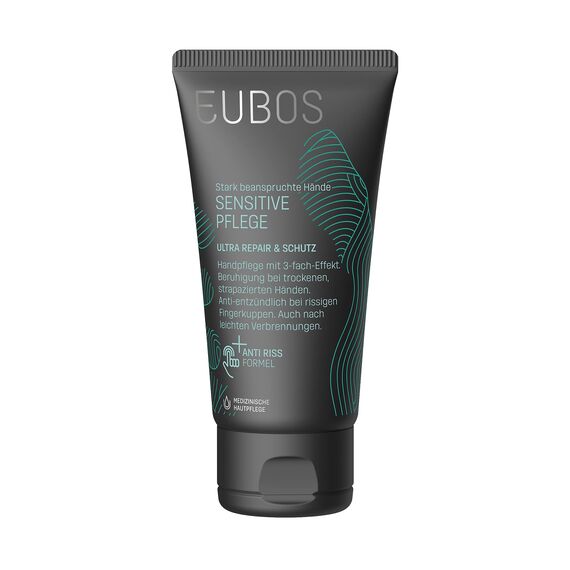 EUBOS SENSITIVE PFLEGE | Ultra Repair & Schutz | Beruhigende Creme für stark beanspruchte, trockene Hände | Intensiver Schutz & Regeneration | Hautverträglichkeit dermatologisch bestätigt | 75ml