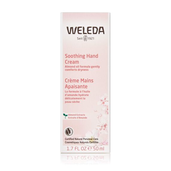WELEDA Bio Handcreme Sensitiv - parfümfreie Naturkosmetik Handpflege Creme für sensible, empfindliche Haut, Nachhaltige, vegane Feuchtigkeitscreme mit Jojobaöl & Kokosöl für Frauen & Männer (1x50ml)