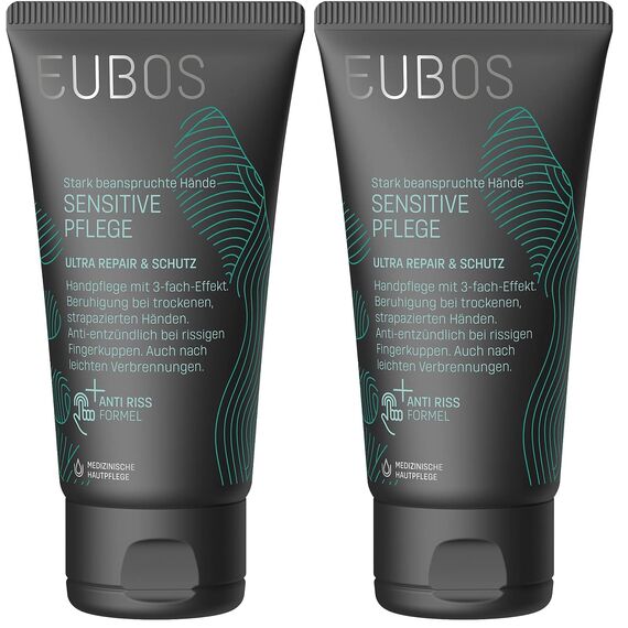 EUBOS SENSITIVE PFLEGE | Ultra Repair & Schutz | Beruhigende Creme für stark beanspruchte, trockene Hände | Intensiver Schutz & Regeneration | Hautverträglichkeit dermatologisch bestätigt | 75ml