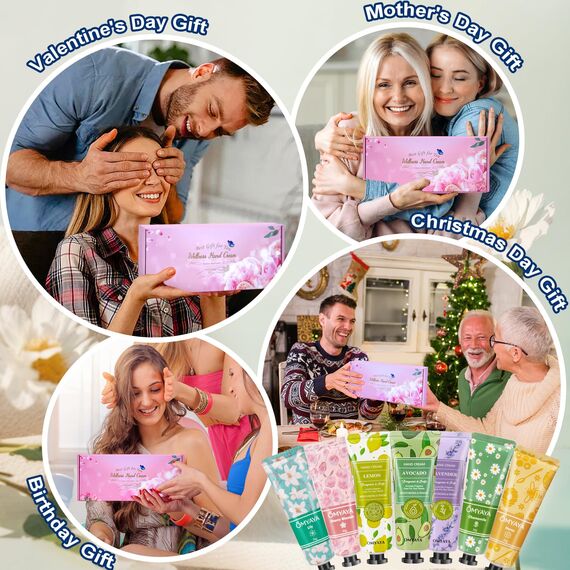 Handcreme Set, 21 Pack Handcreme Damen Geschenkset, Duft Hand Fuß Tag Nachtcreme Feuchtigkeitscreme, Kleine Geschenkset für Frauen und Männer,Weihnachten & Geburtstags Geschenk