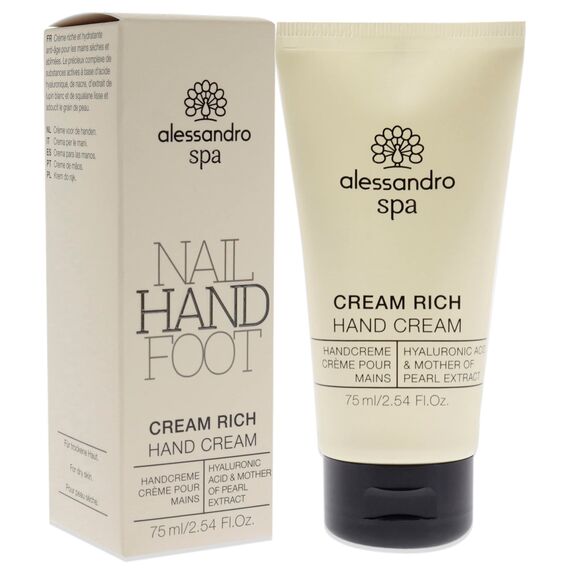alessandro Spa Cream Rich - Reichhaltige Anti-Aging Handcreme, bei trockenen und strapazierten Händen, 75 ml (Packung mit 2)