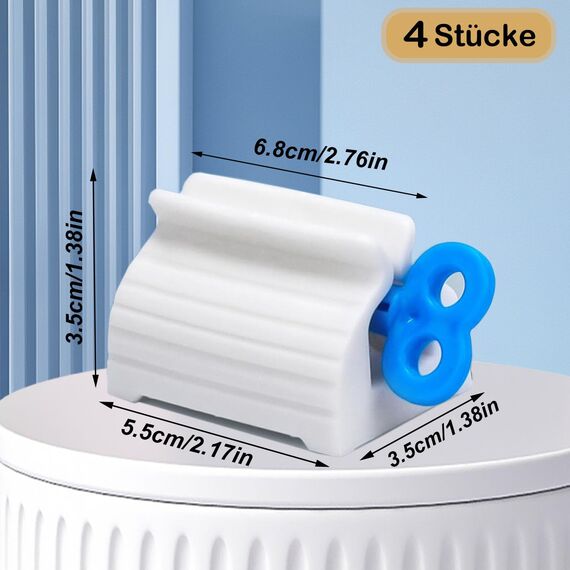 UDQYQ 4 Stücke Zahnpasta Tubenquetscher/Zahnpastaspender-Hochwertiger Zahnpastahalter Zahnpastasitzhalter Tubenpresse für Salben，Zahnpasta, Haarfärbemittel, Handcreme und Mehr.