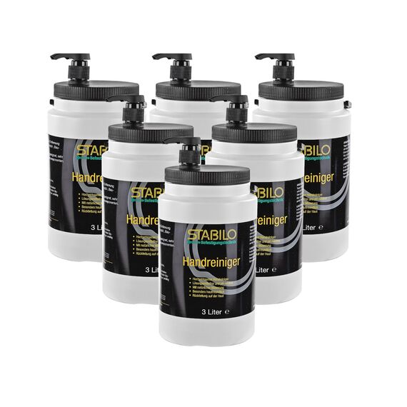 6x Handreiniger 3 Liter Dose inkl. Spender | Handwaschpaste, Handcreme | 6 Stück