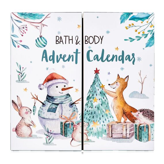 Accentra Pflege Adventskalender 2025 für Kinder, Adventskalender für Mädchen mit 24 Pflegeprodukten - Beauty mit Bodylotion, Badebomben, Duschgel, Shampoo, Handcreme uvm. Weihnachtskalender Teenager
