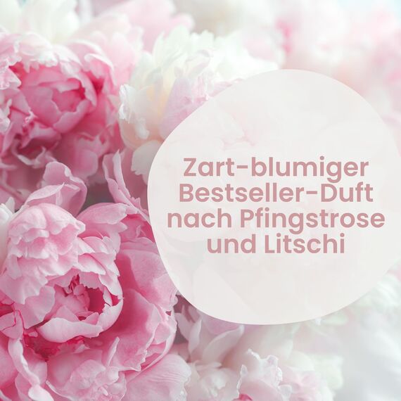 Jean & Len Handcreme Pfingstrose & Litschi, spendet normalen & trockenen Händen Feuchtigkeit, mit Provitamin B5, Shea- und Kakaobutter, vegane Handpflege, ohne Parabene & Silikone, 75 ml