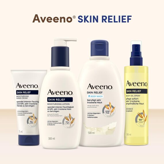 Aveeno Skin Relief Handcreme parfümfreie Handpflege mit beruhigendem 3-fachem Haferkomplex für sehr trockene, empfindliche Haut, 75ml
