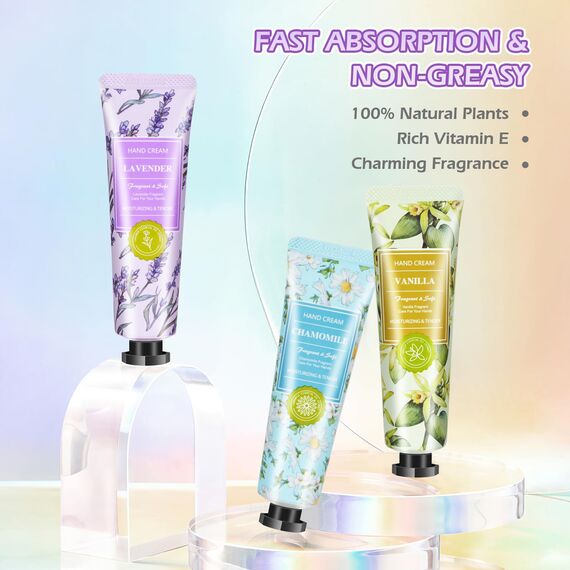 6 Pcs Handcreme Kleine Geschenk für Frauen, Handcreme Mini Männer 30g - Handcreme Für Sehr Trockene Hände Natürliche Feuchtigkeitscreme Set, Muttertag & Geburtstags Geschenk