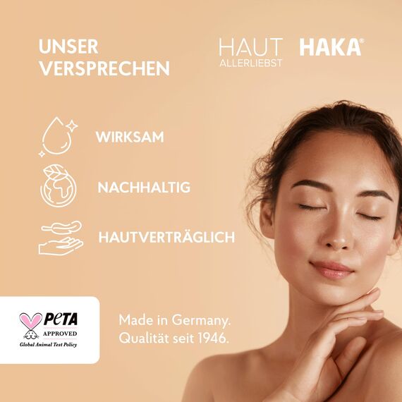 HAKA Handcreme Kamille, 200ml, intensive Pflege für trockene & strapazierte Hände, mit Kamillenextrakt & Vitamin E, zieht schnell ein, ohne zu fetten, vegan