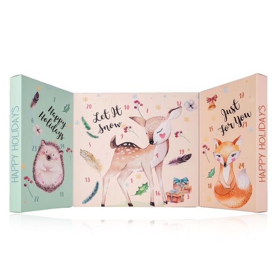 Accentra Pflege Adventskalender 2025 für Kinder, Adventskalender für Mädchen mit 24 Pflegeprodukten - Beauty mit Bodylotion, Badebomben, Duschgel, Shampoo, Handcreme uvm. Weihnachtskalender Teenager