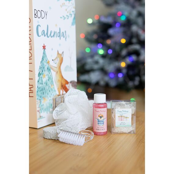 Accentra Pflege Adventskalender 2025 für Kinder, Adventskalender für Mädchen mit 24 Pflegeprodukten - Beauty mit Bodylotion, Badebomben, Duschgel, Shampoo, Handcreme uvm. Weihnachtskalender Teenager