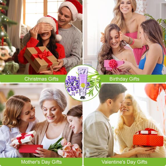 Handcreme Set, Mini Handcreme Geschenkset für Frauen, 40 Stück Handpflege für Sehr Trockene Rissige Hände Haut Reisegröße Feuchtigkeitscreme klein Pflegecreme Körperlotion Geburtstag