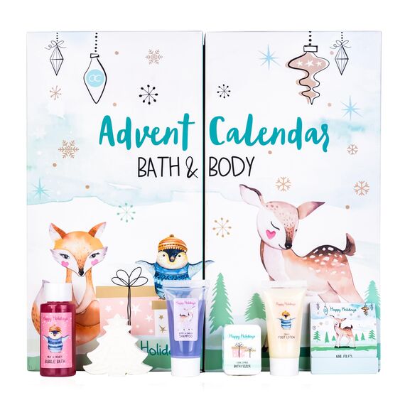 Accentra – Pflege Adventskalender 2025 für Mädchen mit 24 Pflegeprodukten – Adventskalender Beauty mit Bodylotion, Badebomben, Duschgel, Shampoo, Lip Balm, Handcreme uvm. – Weihnachtskalender Teenager