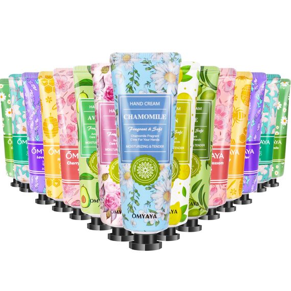 Mini Handcreme Set,15 Stück Geschenk für sie Valentinstag,Handpflege für Sehr Trockene Rissige Hände Reisegröße Feuchtigkeitscreme klein Pflegecreme Geschenkset für Frauen Männer Geburtstag