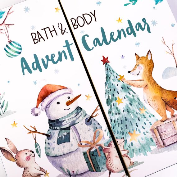 Accentra Pflege Adventskalender 2025 für Kinder, Adventskalender für Mädchen mit 24 Pflegeprodukten - Beauty mit Bodylotion, Badebomben, Duschgel, Shampoo, Handcreme uvm. Weihnachtskalender Teenager