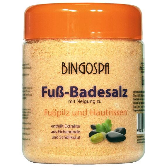 Fuß-Badesalz mit Neigung zu Fußpilz und Hautrissen 550g BINGOSPA