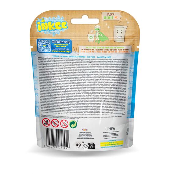 INKEE Badestreusel Galupy Unicorn | 100g Badesalz Kinder mit 4 Farbschichten- Mit Zuckerwatten-Aroma und Kakaobutter