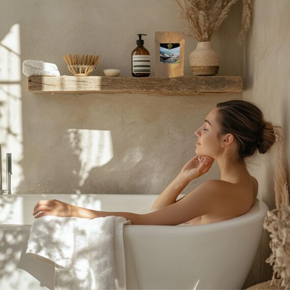 HAF® Premium Totes Meer Badesalz für empfindliche & trockene Haut | Meersalz 100% naturrein aus Jordanien für den Stressabbau | Mineralsalz für guten Schlaf & zur Körperpflege | 25 kg im Sack