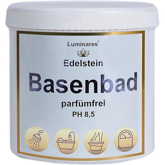 Basenbad, basisches Badesalz zur Entgiftung und Entsäuerung, Vollbad, Fußbad, Peeling, 1500g Luminares Edelstein Basenbad