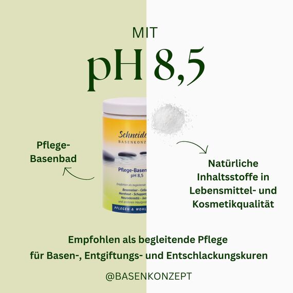 Schneider's Pflege-Basenbad 2800g (2 x 1400g) | Handmade in Germany | Von Heilpraktikern entwickelt | Basisches Badesalz zur Entsäuerung für samtweiche Haut | Unterstützt die Entgiftung mit pH 8,5
