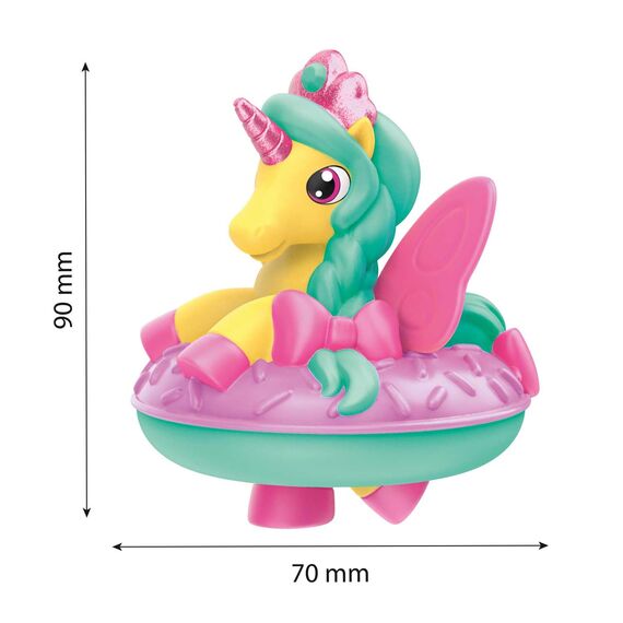 INKEE Toys Magic Bath Galupy Unicorn – 6er-Set Badespielzeug für Kinder – Squishy Einhörner Badetiere mit Farbwechsel & Spritzfunktion