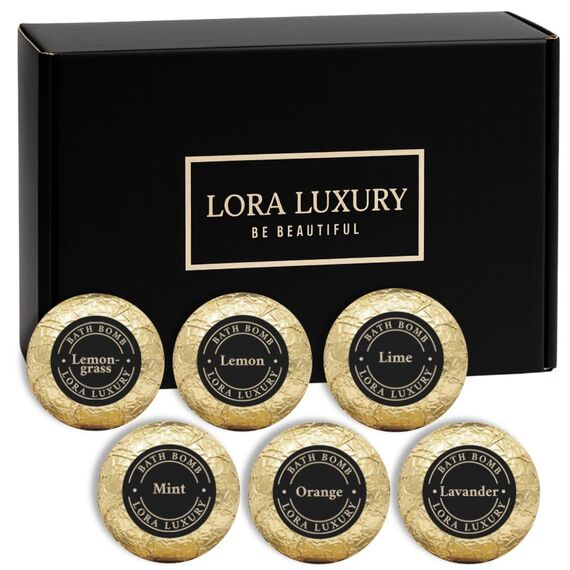 Badebomben Geschenk Set 12er Pack – 12 Sprudelbäder mit rein natürlichen ätherischen Ölen – Geschenk Idee – Shea & Kakaobutter – Natürliche Zutaten