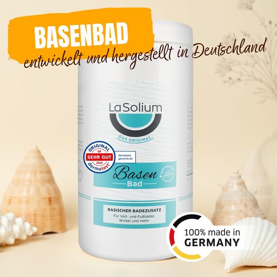 Basenbad - DERMATEST SEHR GUT, Basisches Badesalz mit Mineralerde, 1200g, in Deutschland hergestellt