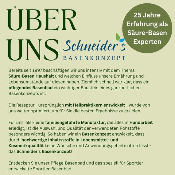 Schneider's Pflege-Basenbad 1400g | Handmade in Germany | Von Heilpraktikern entwickelt | Basisches Badesalz zur Entsäuerung für samtweiche Haut | Unterstützt die Entgiftung mit pH 8,5