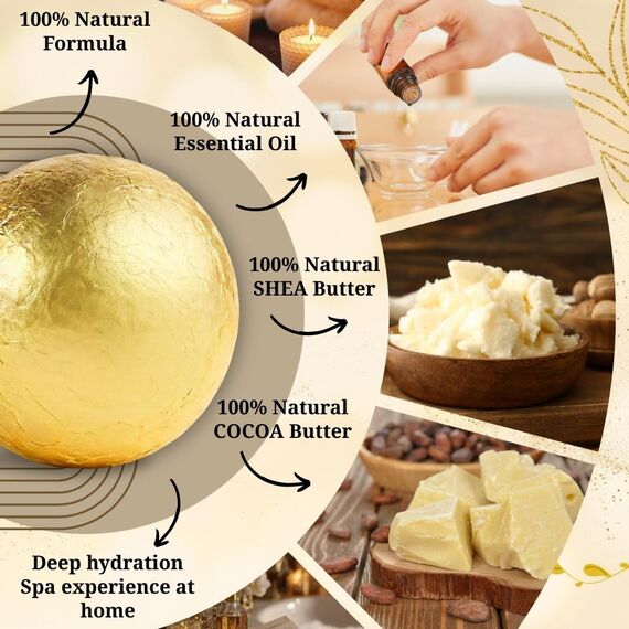 Badebomben Geschenk Set 12er Pack – 12 Sprudelbäder mit rein natürlichen ätherischen Ölen – Geschenk Idee – Shea & Kakaobutter – Natürliche Zutaten