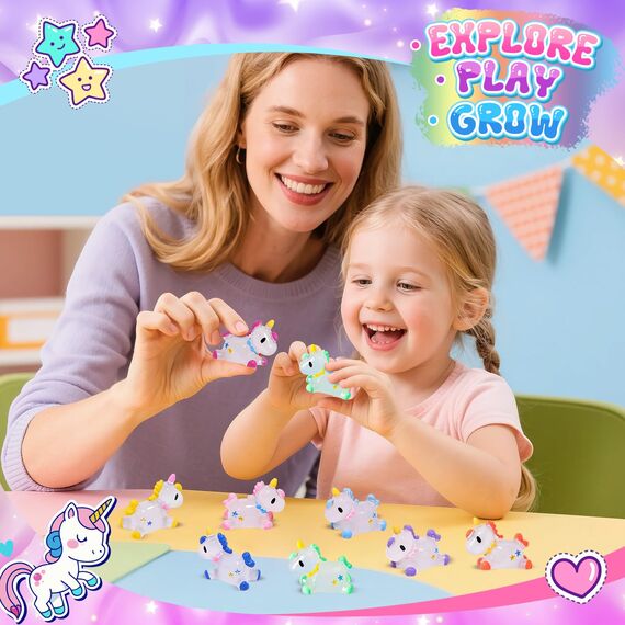 Qivatex Einhorn Badebomben mit Überraschungsspielzeug, 9 Pack Schaumbadebomben Geschenkset für Kinder, Weihnachtsgeschenke, Adventskalender 2025, Geburtstagsgeschenke für Mädchen (36+ Monate)