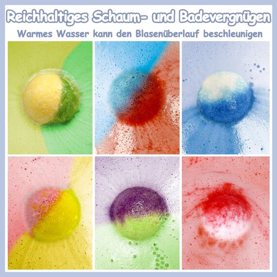 Badebomben für Kinder, 12pcs Badebomben mit Überraschungskristallspielzeug im Inneren, handgefertigte natürliche und organische Schaumbadebomben, Geburtstagsgeschenk für Mädchen und Jungen