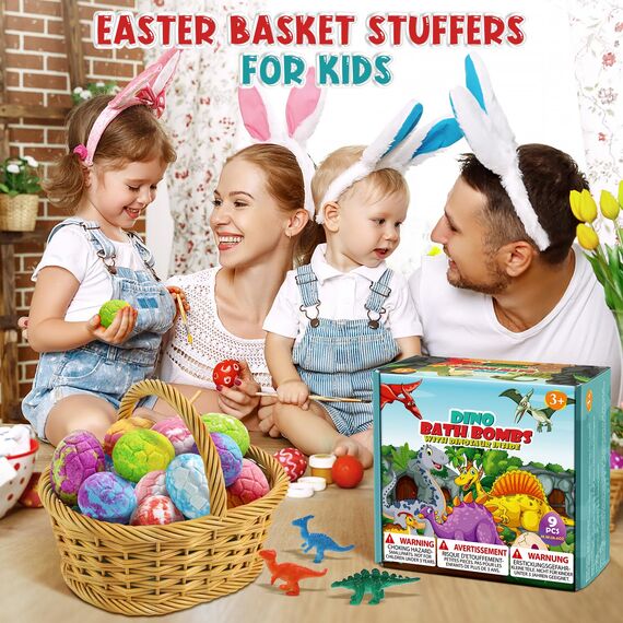 Qivatex Badebomben für Kinder mit Dinosaurier-Spielzeug im Inneren, 9Stück Weihnachtsgeschenke, Geburtstagsgeschenke Adventskalender Füllung 2025 Kinder 3–12 Jahren