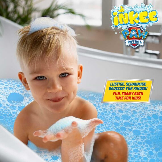 INKEE - Bubble Bath Liquid Paw Patrol | Badezusatz für Kinder, blaues Paw Patrol Schaumbad kinder Mit Aloe vera & Spezi Cola-Orange Aroma, 40g (Packung mit 2)