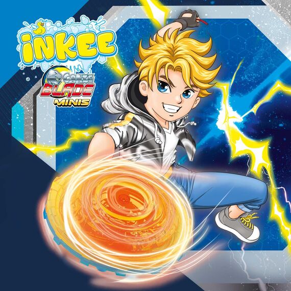INKEE Surprise Blade Kampfkreisel - 5x Badebomben Kinder mit Überraschung - 5 von 6 BLADE mini Kreiseln - Badekugeln 5x 100g mit Schokolade-Duft und Kakaobutter, Grün oder Rot