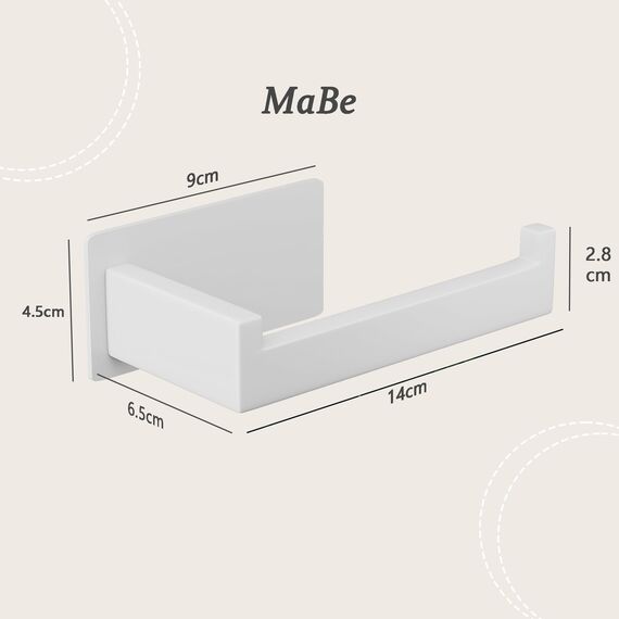 Eowihor Toilettenpapierhalter Ohne Bohren, Selbstklebend Klopapierhalter Edelstahl Toilettenpapierrollenhalter Wc Halter Rollenhalter Klorollenhalter Papierhalter für Küche und Badzimmer, Weiß