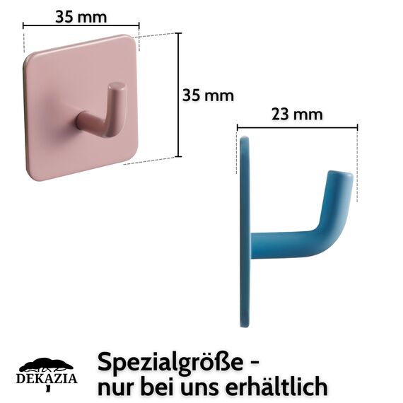DEKAZIA® 4 Kleiderhaken Kinder grün – Garderobenhaken Kindergarderobe Wandhaken Kinderzimmer – Klebehaken selbstklebend Haken Garderobe Kinderhaken Wand