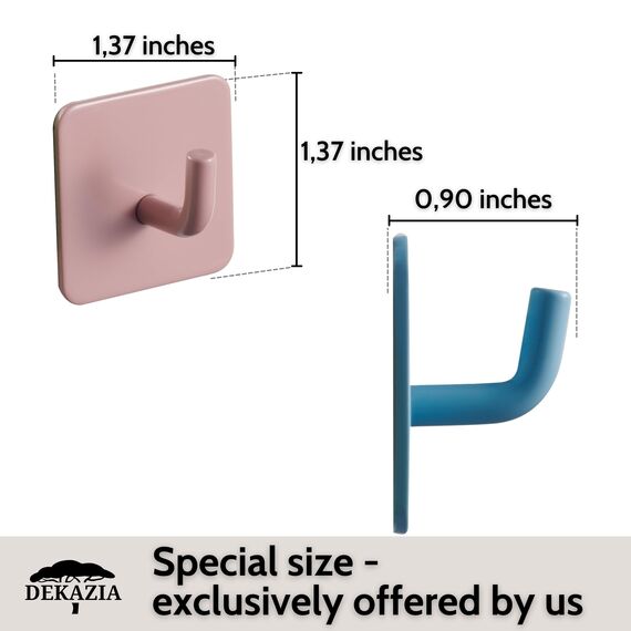 DEKAZIA® 8 Kleiderhaken Kinder orange – Garderobenhaken Kindergarderobe Haken Kindergarderobe Wandhaken Kinder Kinderzimmer – Klebehaken Haken Garderobe Kinderhaken Wand