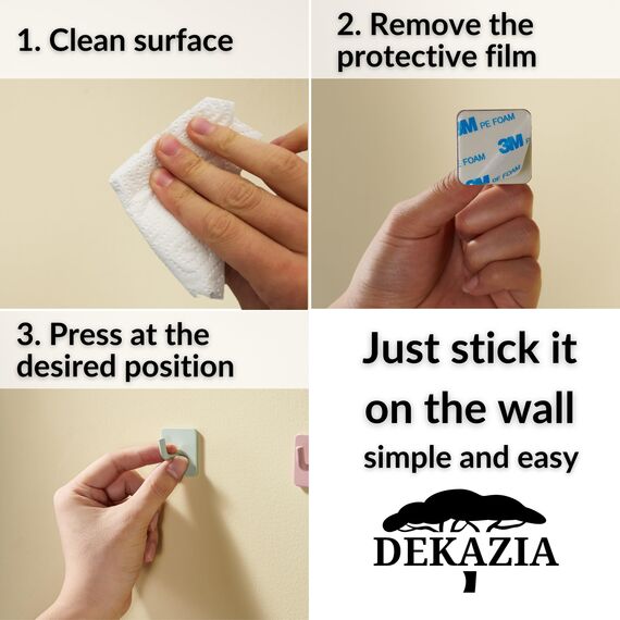 DEKAZIA® 8 Kleiderhaken Kinder orange – Garderobenhaken Kindergarderobe Haken Kindergarderobe Wandhaken Kinder Kinderzimmer – Klebehaken Haken Garderobe Kinderhaken Wand