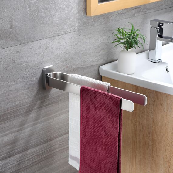 ZUNTO Wand Hohlraumfrei Handtuchhalter Doppelt Edelstahl Handtuchstange, Wand Handtuchhaken Küche Handtuchständer, Badezimmer Badetuchhalter für Bad küche 40cm