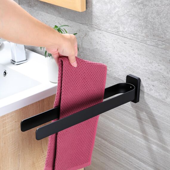 ZUNTO 40cm Hohlraumfrei Handtuchhalter Doppelt Edelstahl Handtuchstange, Wand Handtuchhaken Küche Handtuchständer, Badezimmer Badetuchhalter für Bad küche