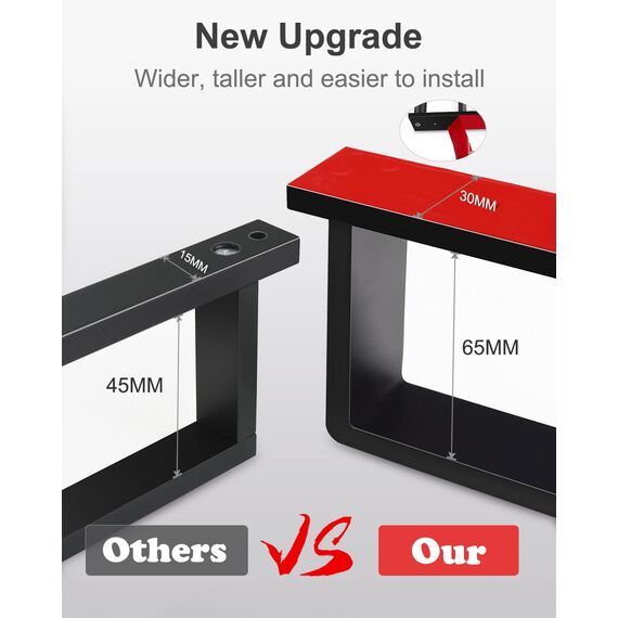 LIVEHITOP 2PCS Handtuchhalter Ohne Bohren, Selbstklebend Handtuchstange Schwarz Edelstahl 43.5CM Gästehandtuchhalter Badetuchhalter kleber mit Haken für Badezimmer