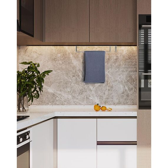 LIVEHITOP Handtuchhalter Ohne Bohren Silber, 2PCS Selbstklebend Gästehandtuchhalter Handtuchstange Edelstahl Gebürstet 43.5CM Handtuch Halterung mit Haken für Badezimmer