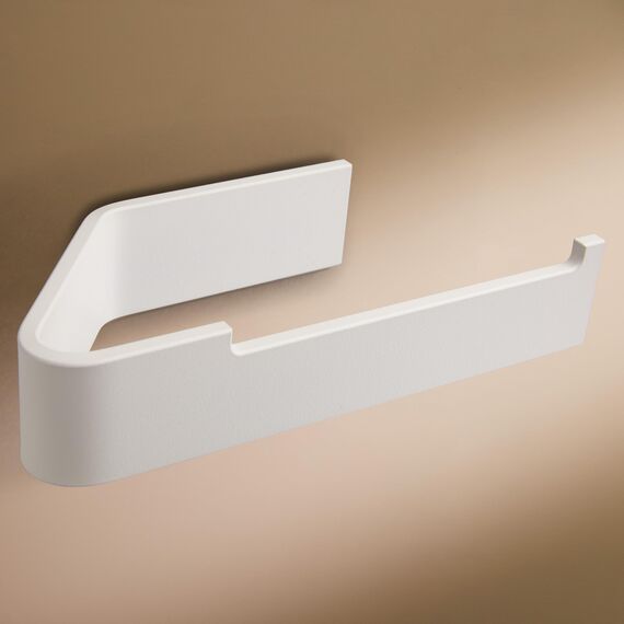 Designfabrik Hamburg Toilettenpapierhalter ohne Bohren | Klopapierhalter zum Kleben | Klorollenhalter Bad | WC Rollenhalter selbstklebend | Toilettenpapierhalter Weiß | Modernes Design