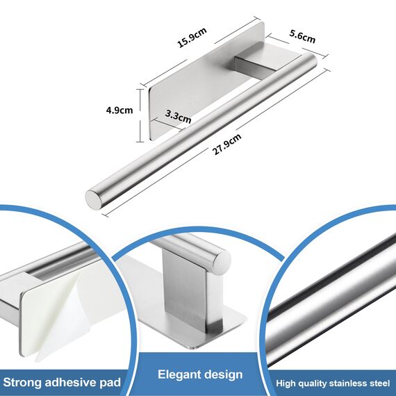 Dvocel Handtuchhalter ohne Bohren 304 Edelstahl Handtuchhalter Selbstklebend Wandregal Handtuchstange Bad Wandmontage für Badezimmer