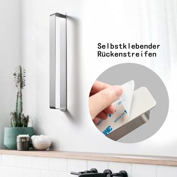Handtuchhalter Ohne Bohren, Gästehandtuchhalter Selbstklebend, Edelstahl Handtuchstange Wandmontage 42CM