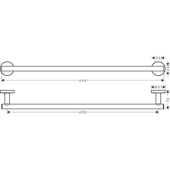 hansgrohe Logis Universal Bade-/Handtuchhalter (Badzubehör) Chrom