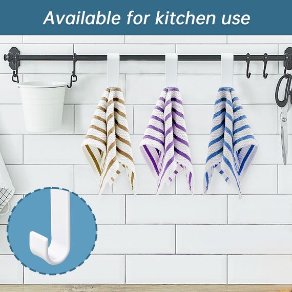 Fengxunzmm 8 Stück Haken für Rundheizkörper, Haken zum Einhängen für Heizkörper, Handtuchhalter Heizung, S Haken Kunststoff zum Aufhängen, für alle Standard Radiator, Weiß