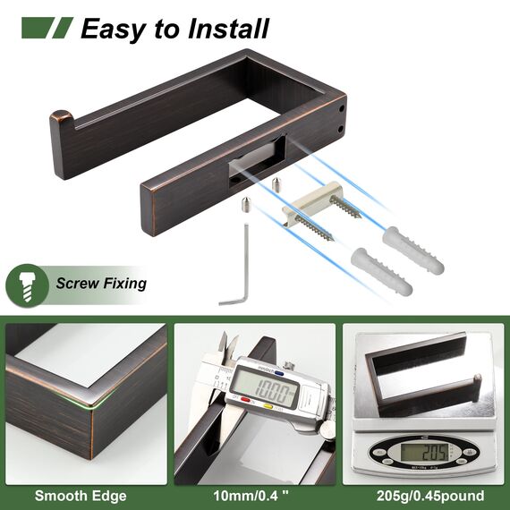 SAYAYO Toilettenpapierhalter Klopapierhalter Edelstahl Toilettenpapierhalter Bohren Bronze Toilet Paper Holder WC Rollenhalter 150 x 85mm für Badezimmer und Küchen