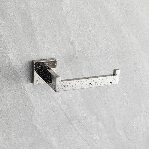 HITSLAM Chrom Toilettenpapierhalter mit Bohren Edelstahl 304 Klopapierhalte für Küche und Badzimmer Toilette Toilettenpapier Quadrat WC Papier Halterung Rostfrei Klopapierhalter