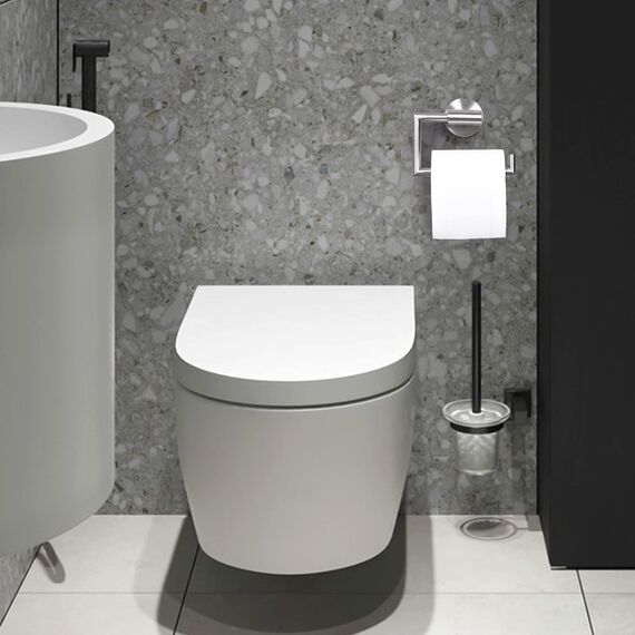 Dailyart Toilettenpapierhalter Toilettenpapierrollenhalter Klopapierhalter Klorollenhalter Klopapierrollenhalter Kleben Ohne Bohren Selbstklebende Wandmontage, Edelstahl, Gebürstet