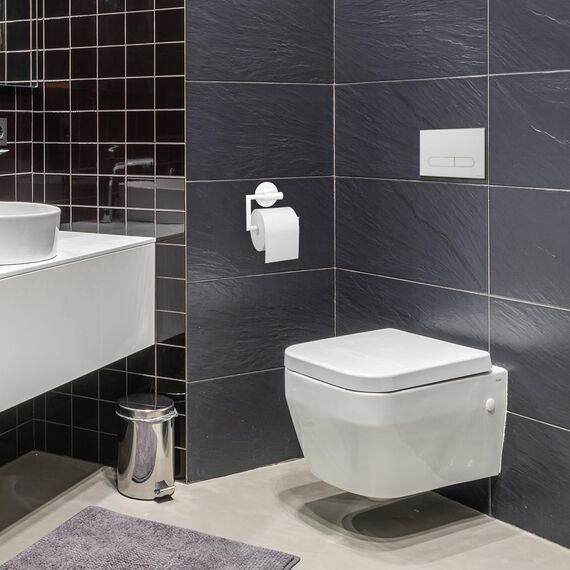 Dailyart Toilettenpapierhalter- Edelstahl Klopapierhalter Selbstklebend Toilettenpapierhalter Ohne Bohren Wandmontage Klorollenhalter WC Papier Halterung für Bad und Küche- Weiß